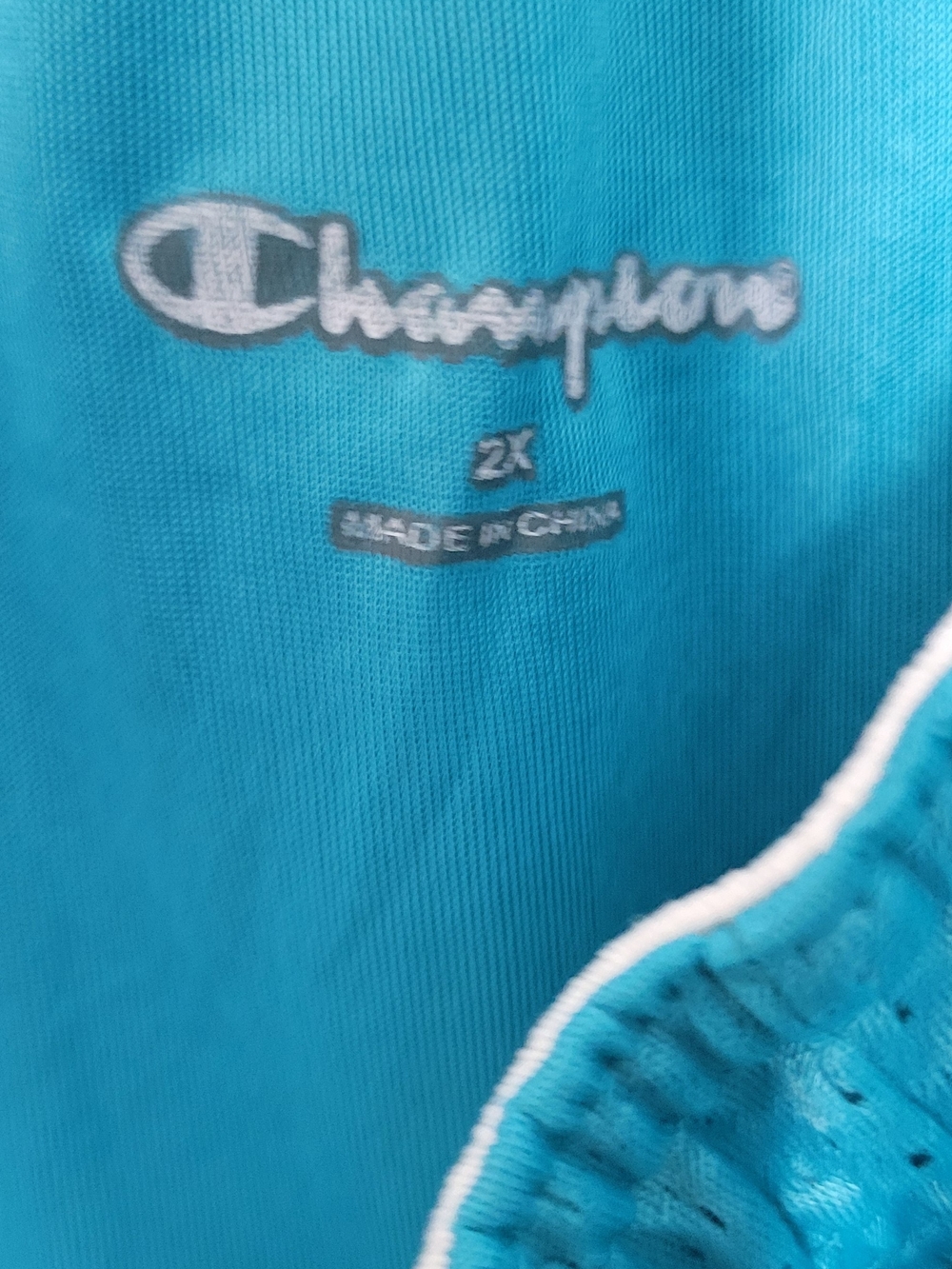 Champion Teal Mesh Capri Pants with White Piping - Picture 4 of 5